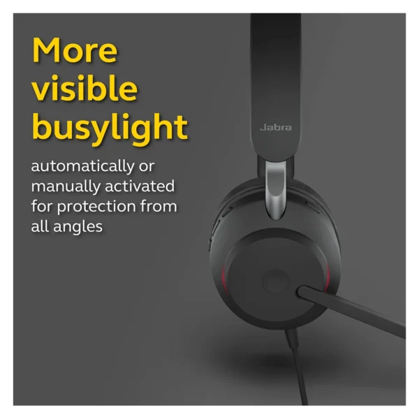 jabra-2-40-3 Jabra Evolve2 40 SE Wired Stereo Noise-Cancelling Headset, USB-A / USB-C, MS Teams Certified